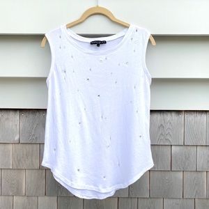 Generation Love Distressed White Tee
